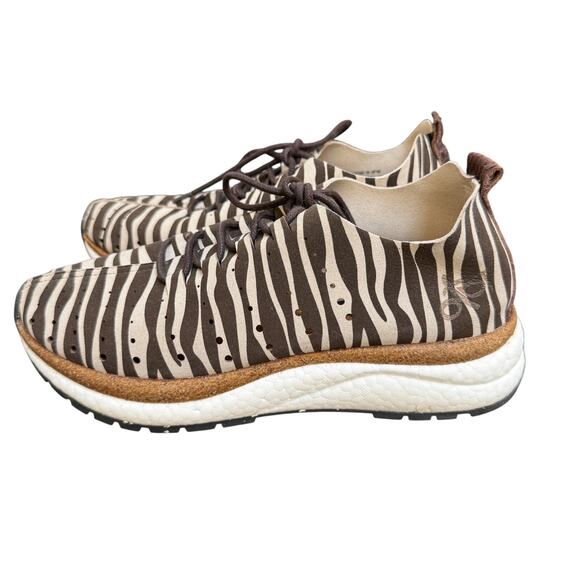 Otot Alstead Animal Print Lace Up Shoes Women's Size 7 Brown - Picture 1 of 8